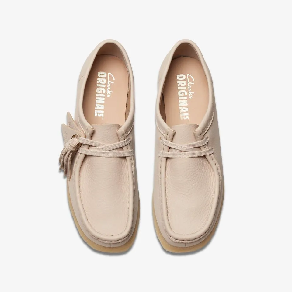 Clarks Women Wallabee Beige Leather 26175773