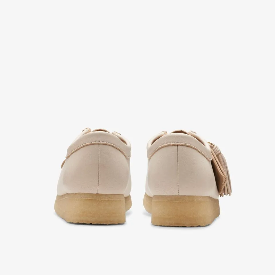 Clarks Women Wallabee Beige Leather 26175773