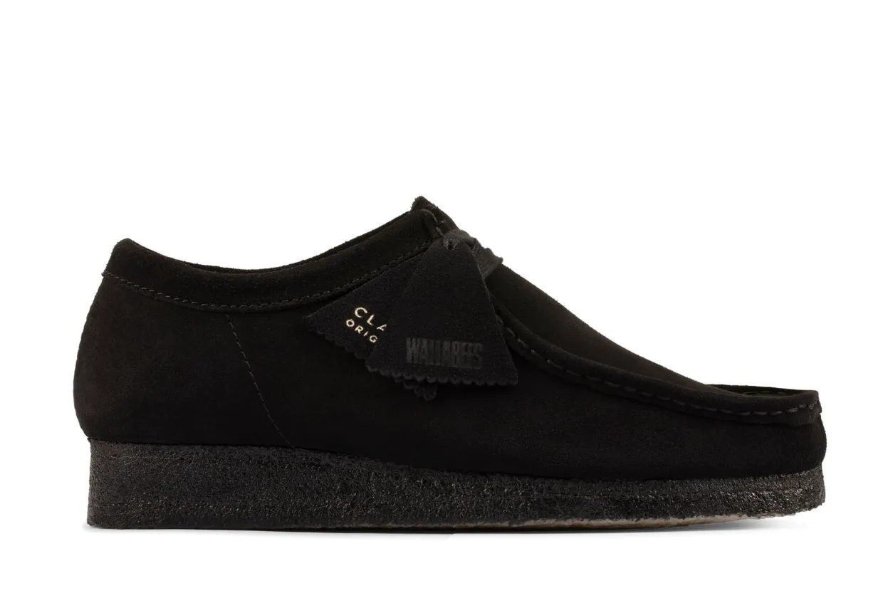 Clarks Women Wallabee Black Suede 26155522