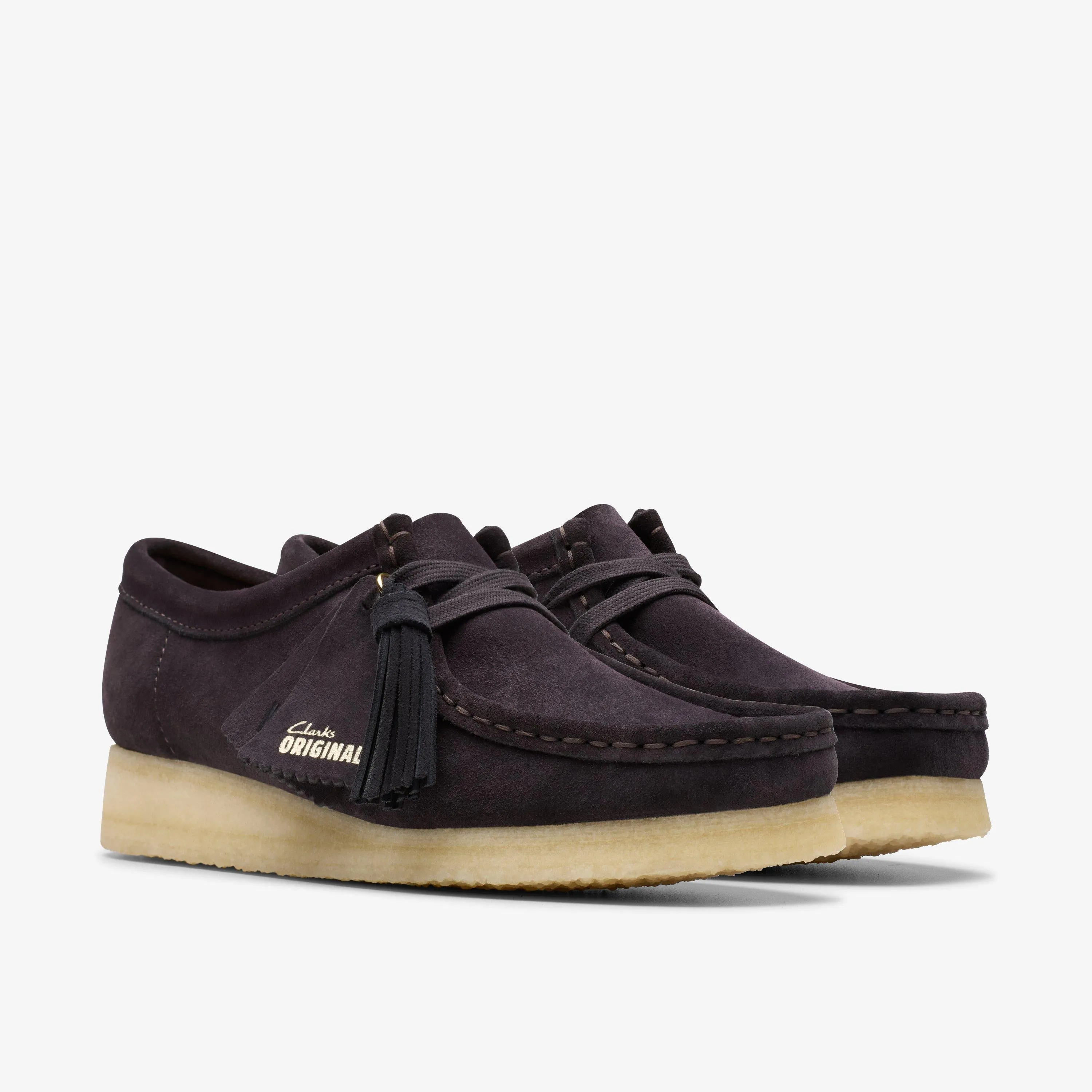 Clarks Women Wallabee Brown Slate Suede 26179158