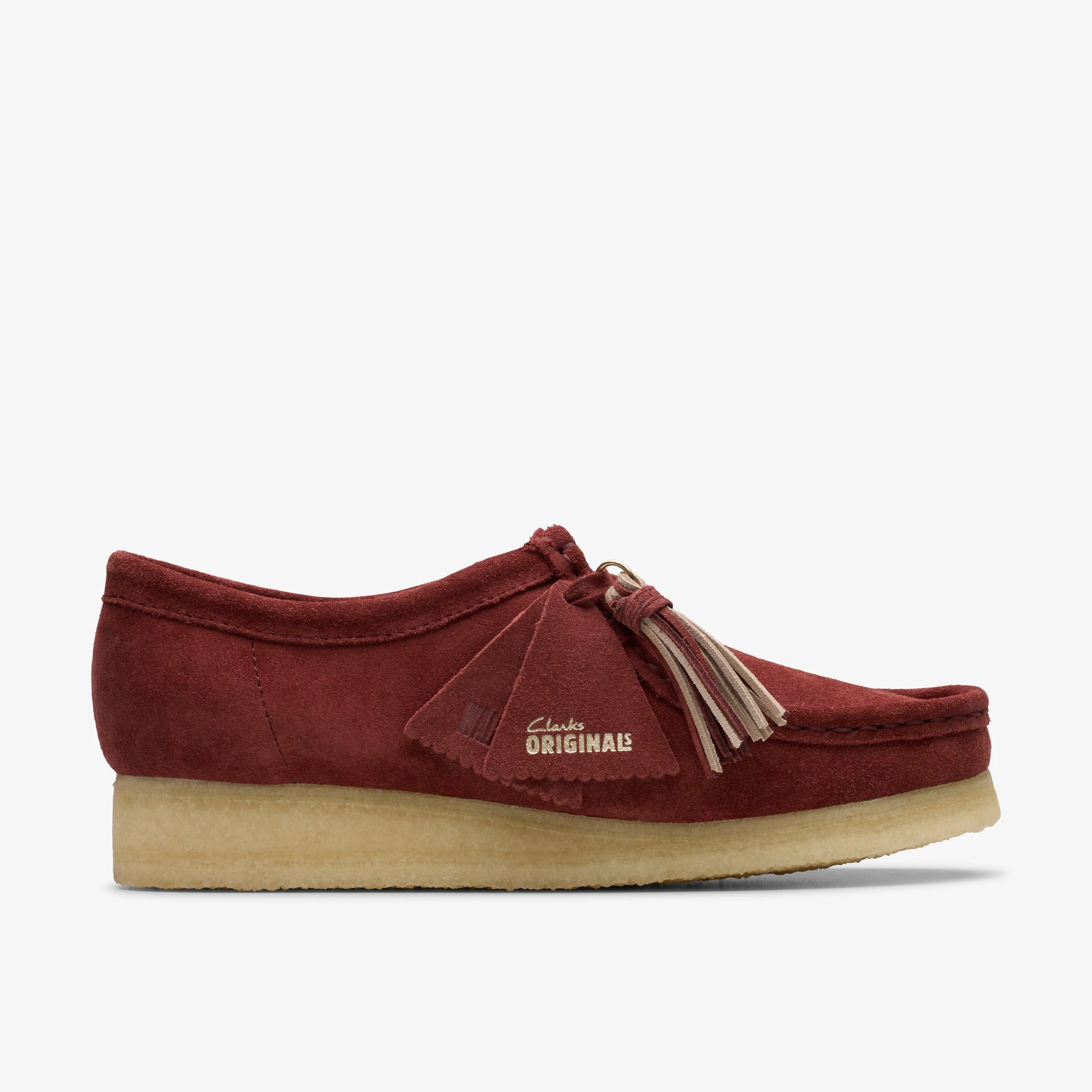 Clarks Women Wallabee Deep Red Suede 26179317