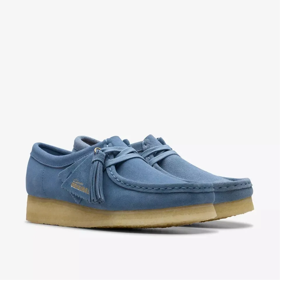 Clarks Women Wallabee French Blue Suede 26179157