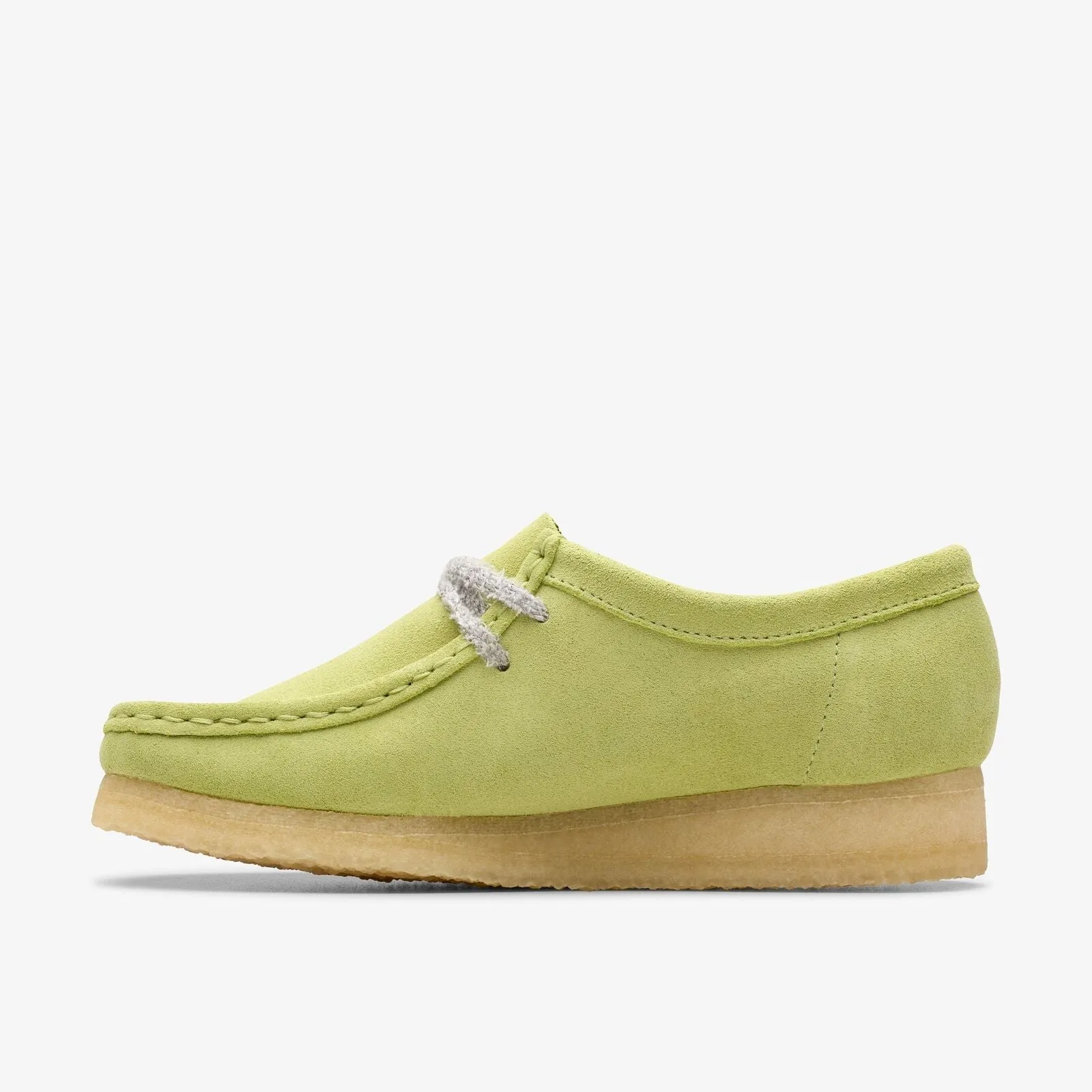 Clarks Women Wallabee Pale Lime Suede 26175670