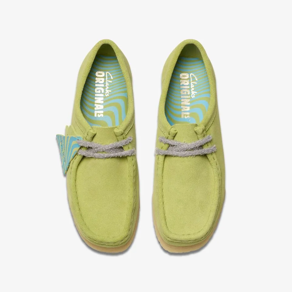 Clarks Women Wallabee Pale Lime Suede 26175670