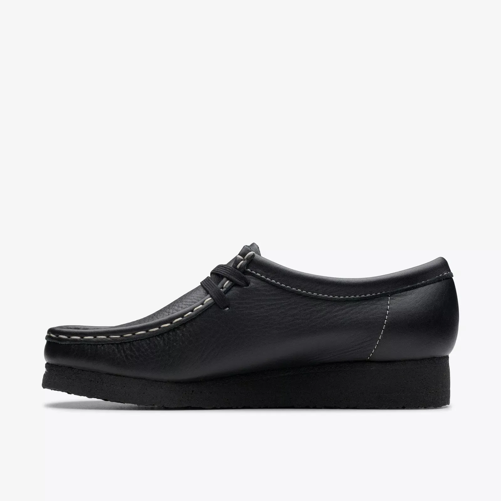Clarks Women's Wallabee Black Tumbled Leather 26180679