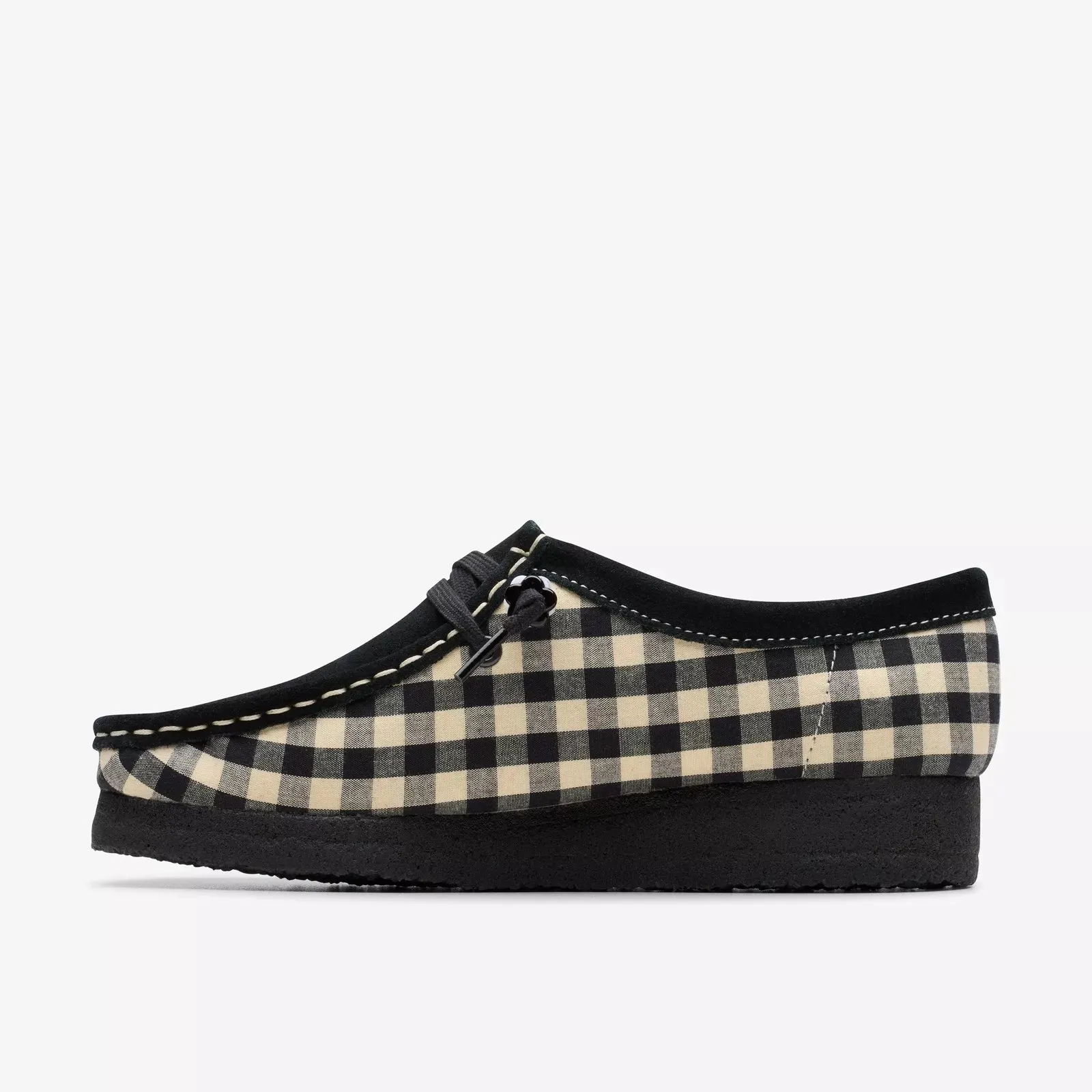 Clarks Women's Wallabee Black/White Gingham 26180672