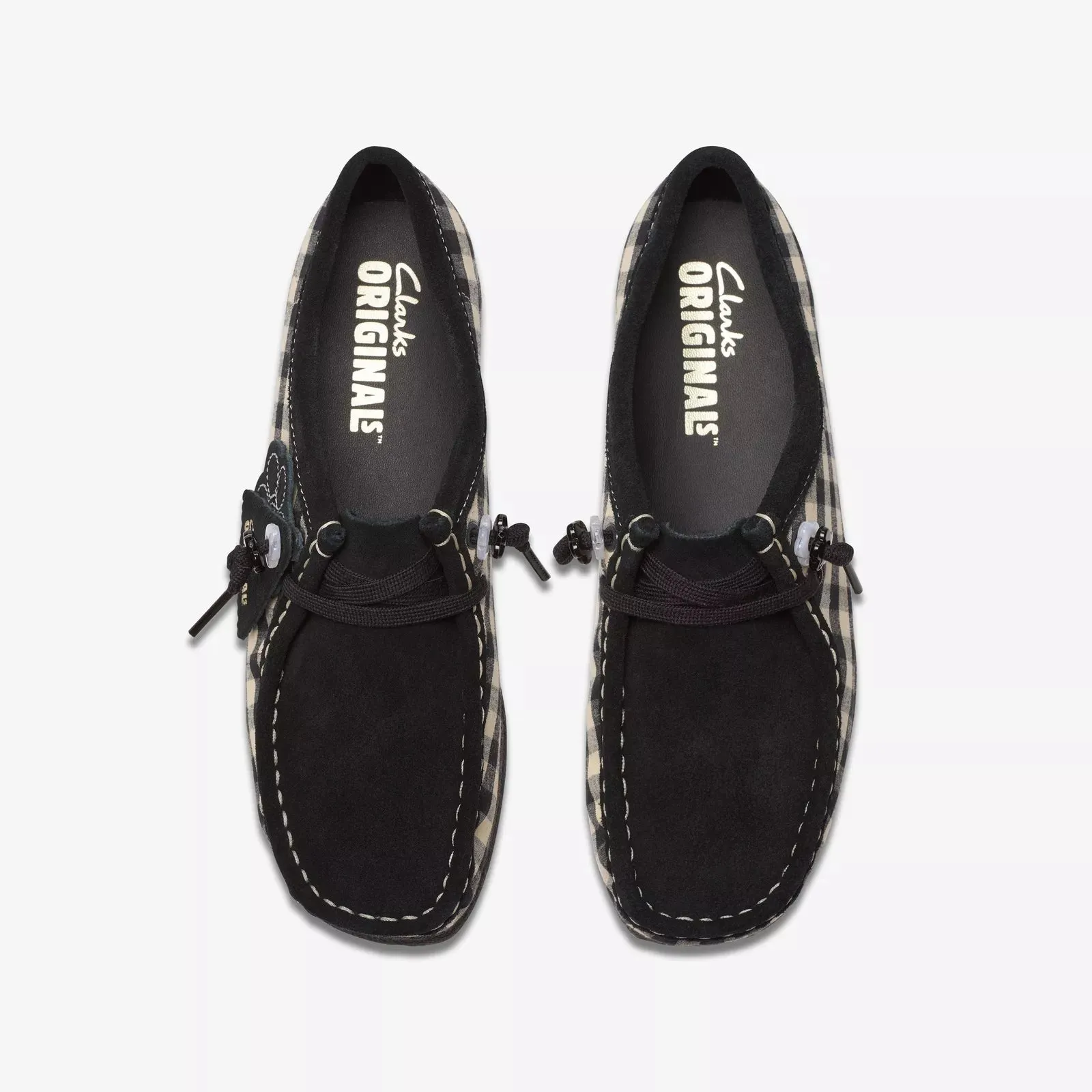 Clarks Women's Wallabee Black/White Gingham 26180672