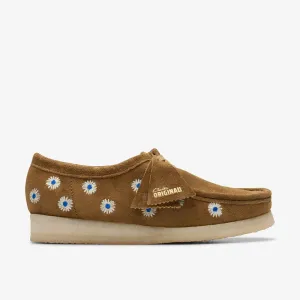 Clarks Women's Wallabee Dark Olive Embroided 26176529