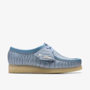 Clarks Women's Wallabee Powder Blue Croc 26180681