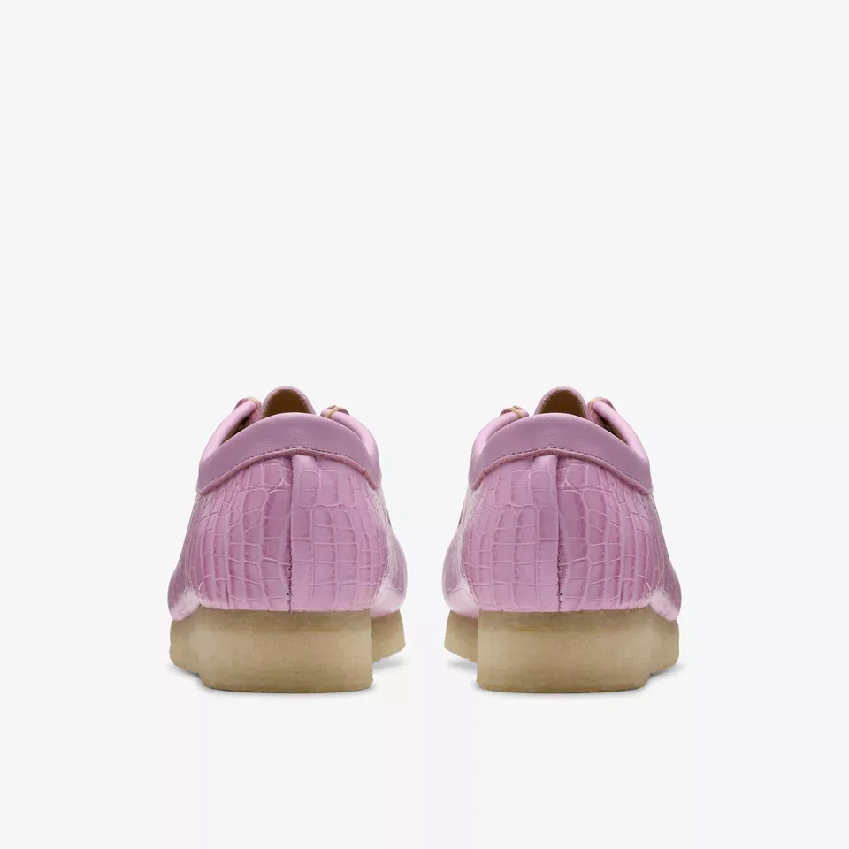 Clarks Women's Wallabee Powder Mauve Croc 26180166