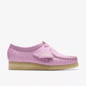 Clarks Women's Wallabee Powder Mauve Croc 26180166