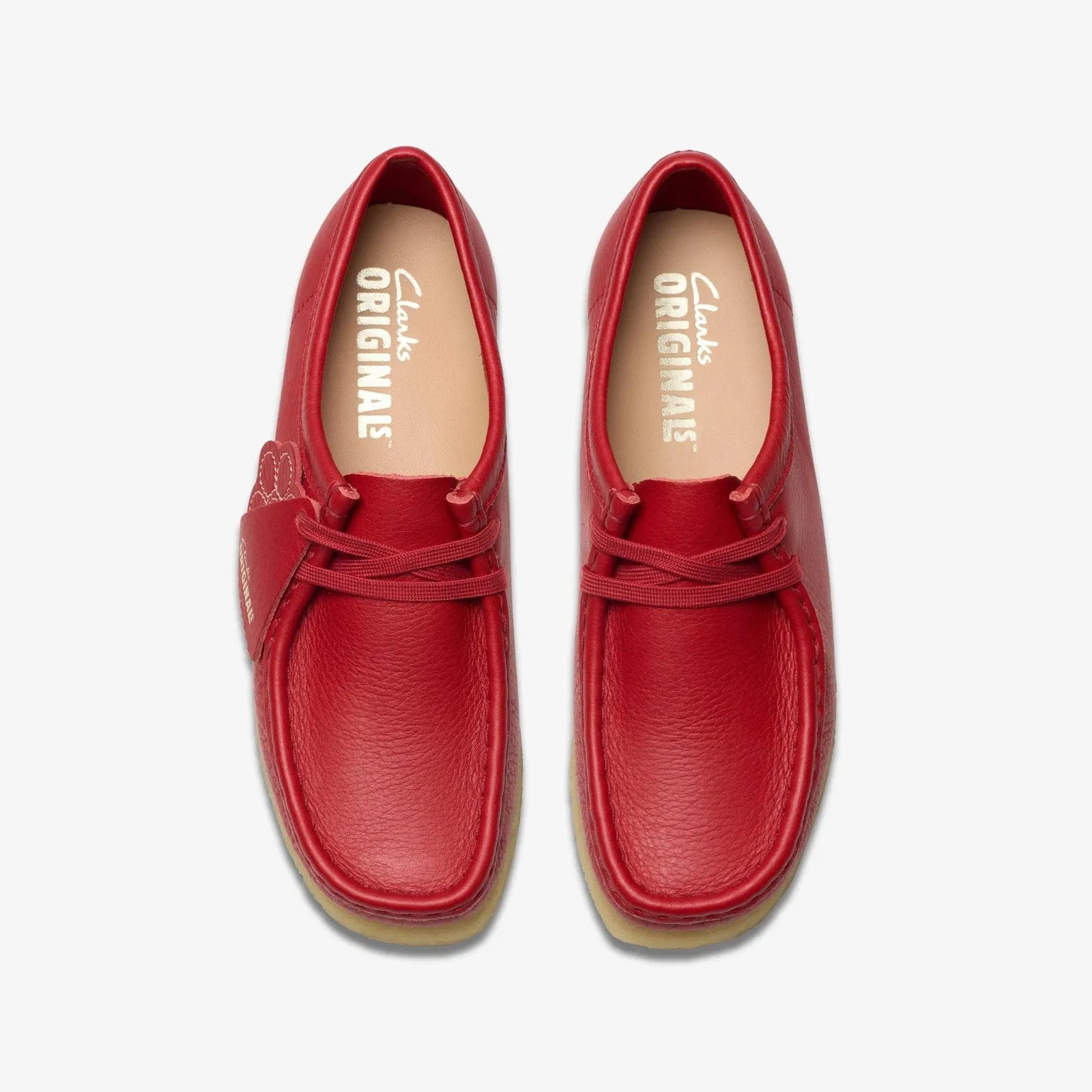 Clarks Women's Wallabee Red Leather 26180683