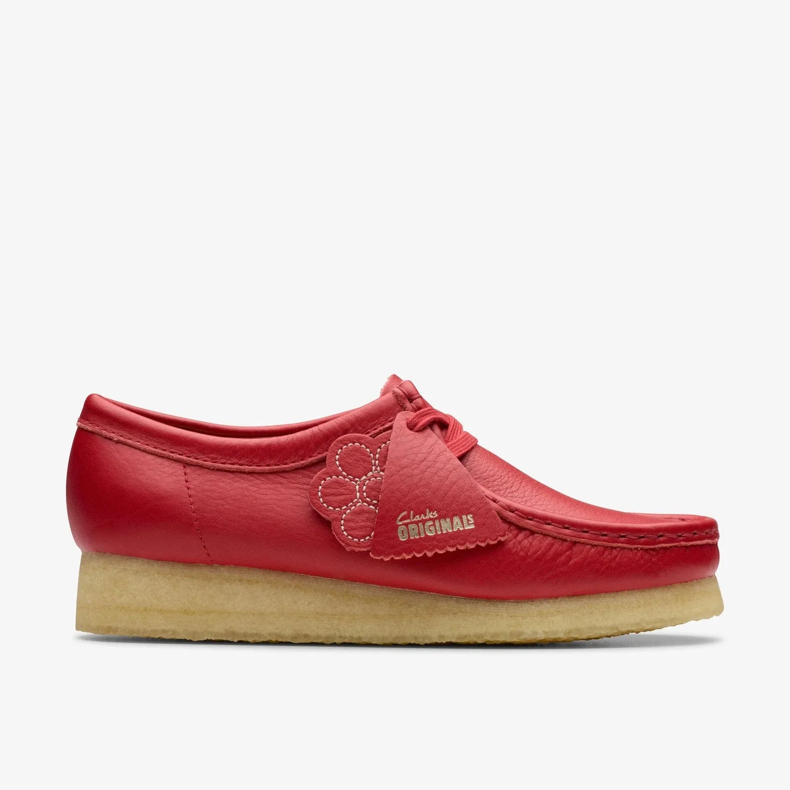 Clarks Women's Wallabee Red Leather 26180683