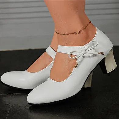 Comfortable Women's Mid-heel Buckle Mother Shoes