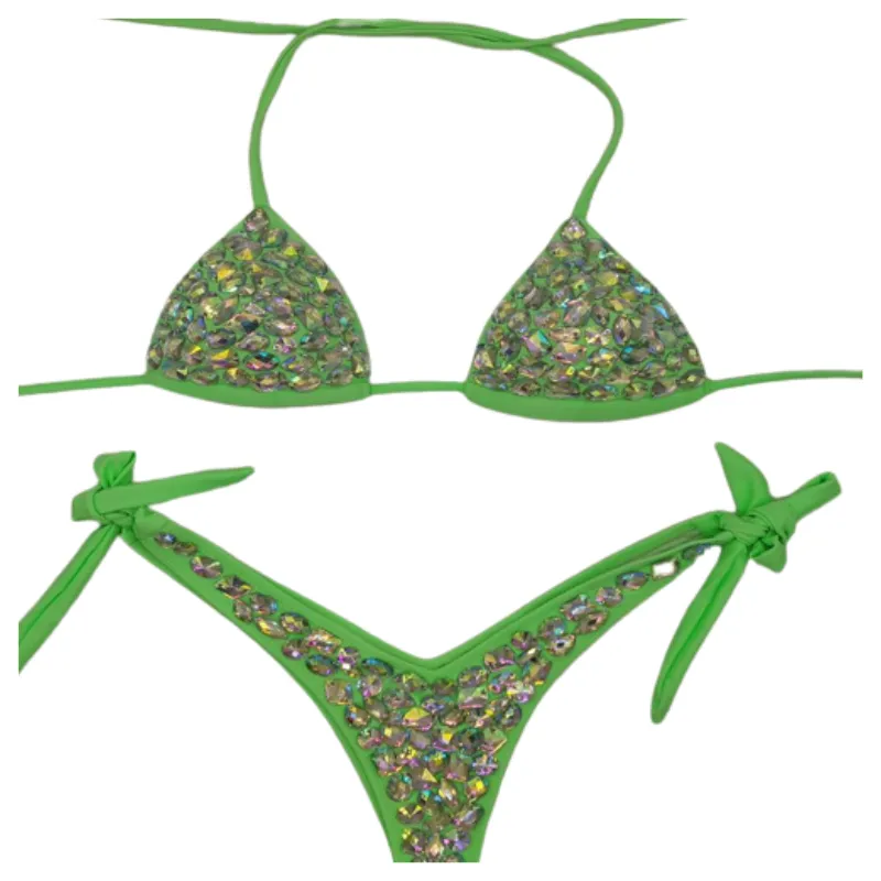 Crystal Low Waist Bikini Set