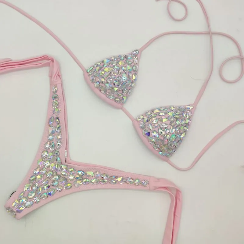Crystal Low Waist Bikini Set