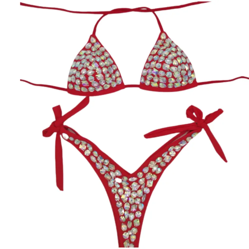 Crystal Low Waist Bikini Set