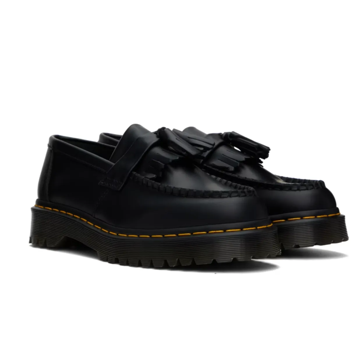 Dr. Martens Black Adrian Bex Smooth Leather Tassel Loafers