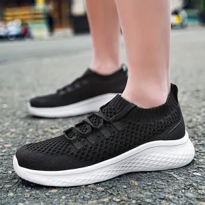 Eva - Zwarte Mesh Comfort Sneaker