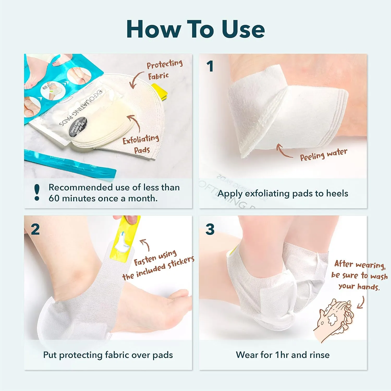 Exfoliating Heel Mask (1 Pair) – Heel Peeling Masks Gently Remove Calluses from Your Heel