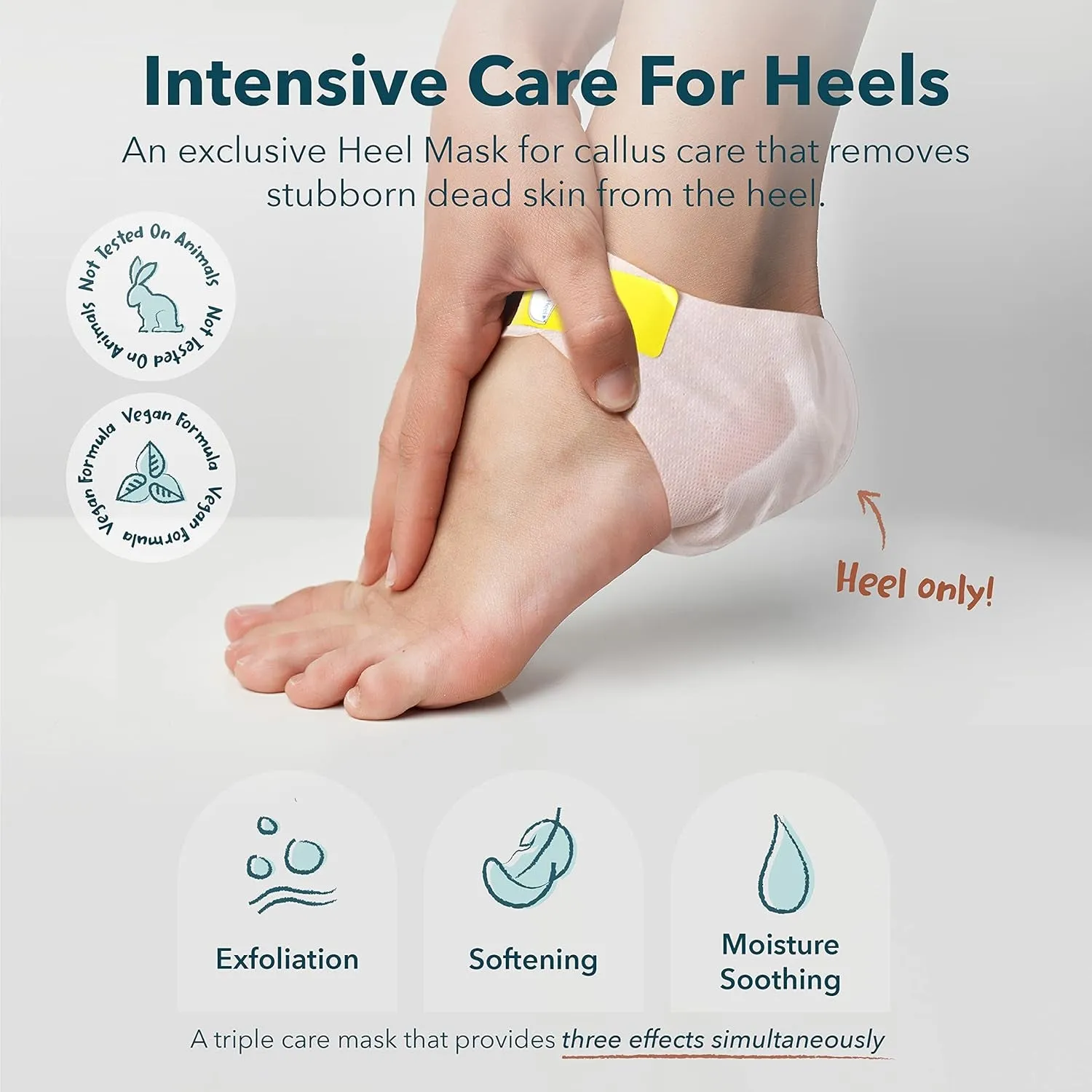 Exfoliating Heel Mask (1 Pair) – Heel Peeling Masks Gently Remove Calluses from Your Heel