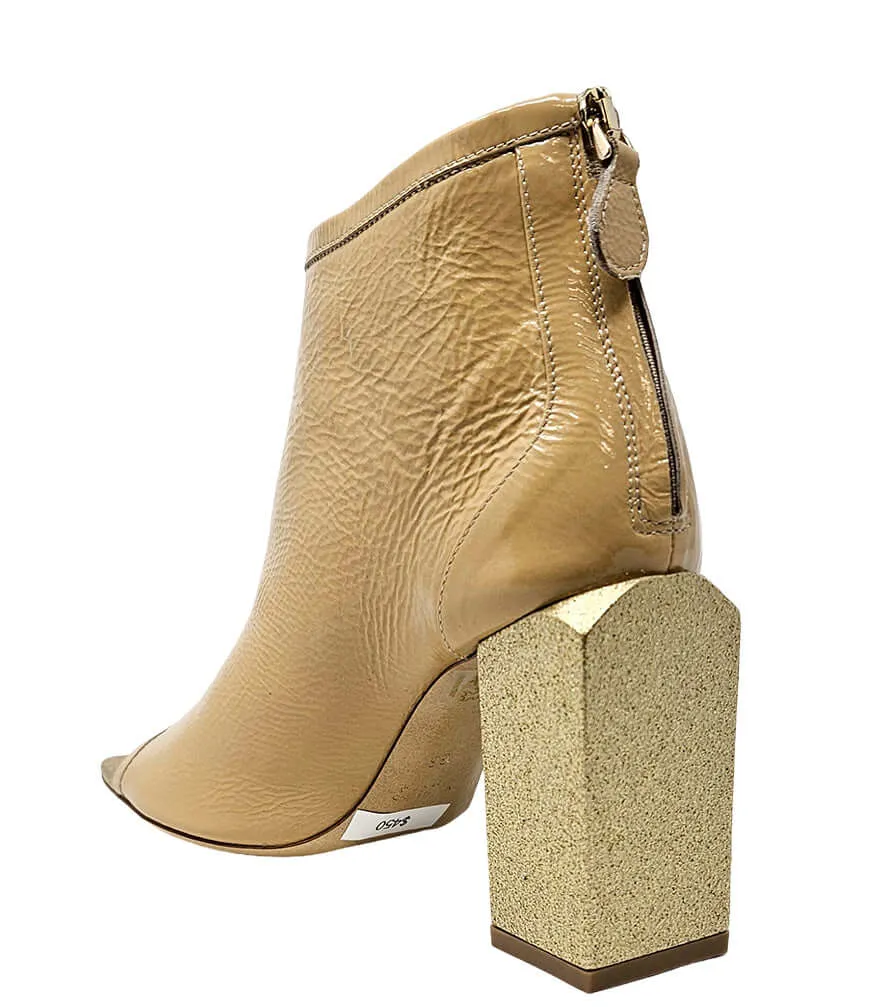 Fatima Nude Gold Hi Heel Sandal