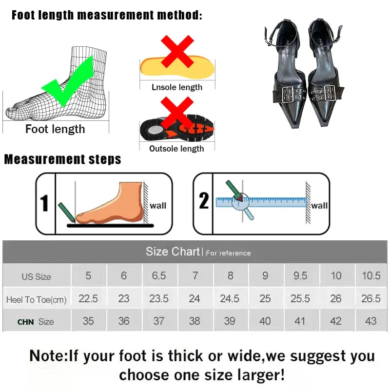 Female Pointed Toe Footwear Ankle Strap Ladies Medium Heels Shoes Shallow New 2025 Fashion Buckle Women 4cm Heels Pumps Shoes