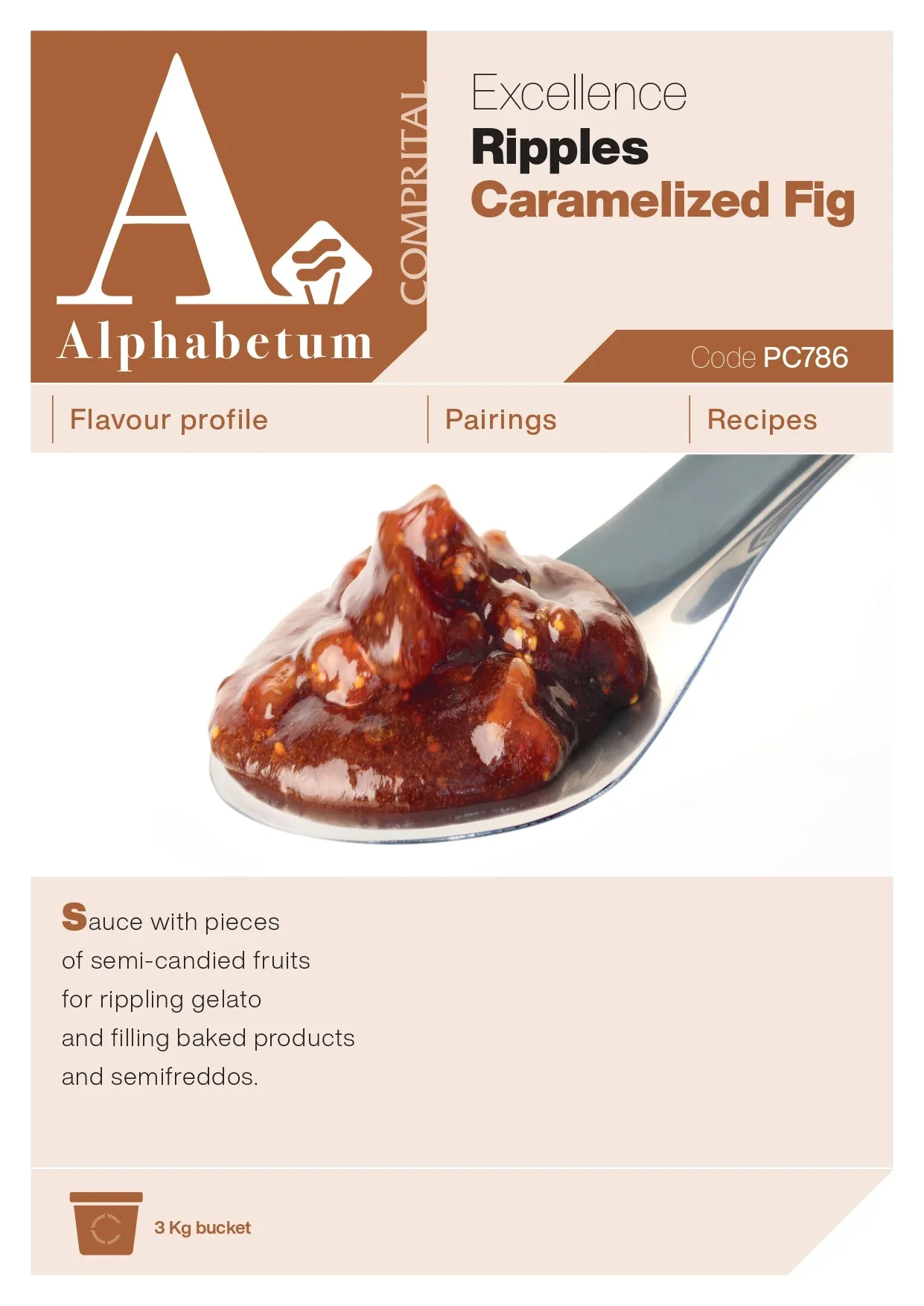 Fico Al Caramello (caramelized fig) Ripple - Case of 2 x 3 kg Units