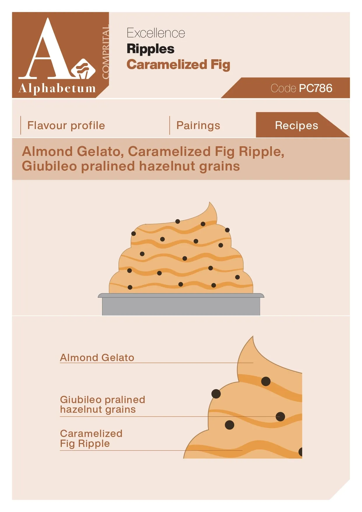 Fico Al Caramello (caramelized fig) Ripple - Case of 2 x 3 kg Units