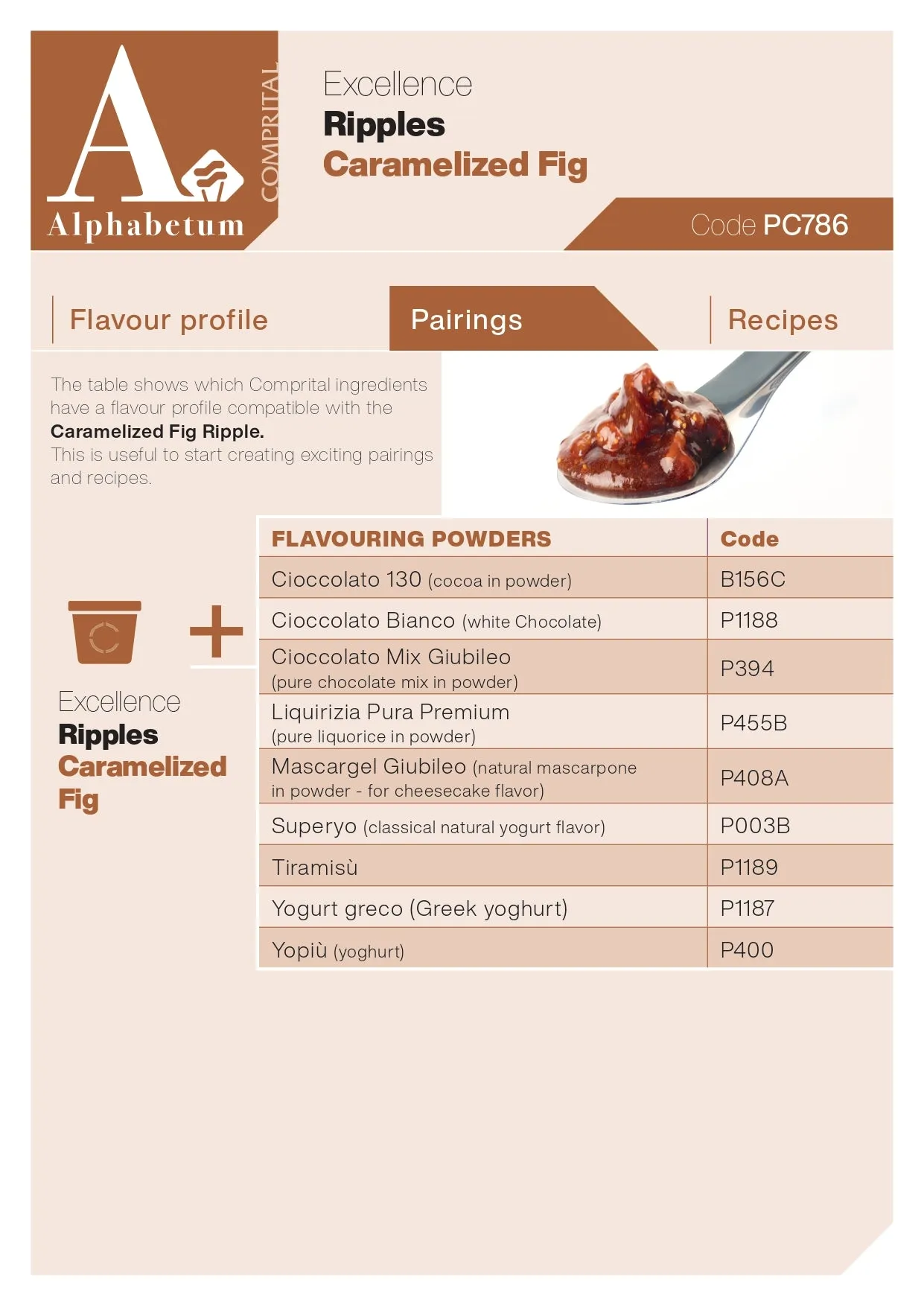 Fico Al Caramello (caramelized fig) Ripple - Case of 2 x 3 kg Units