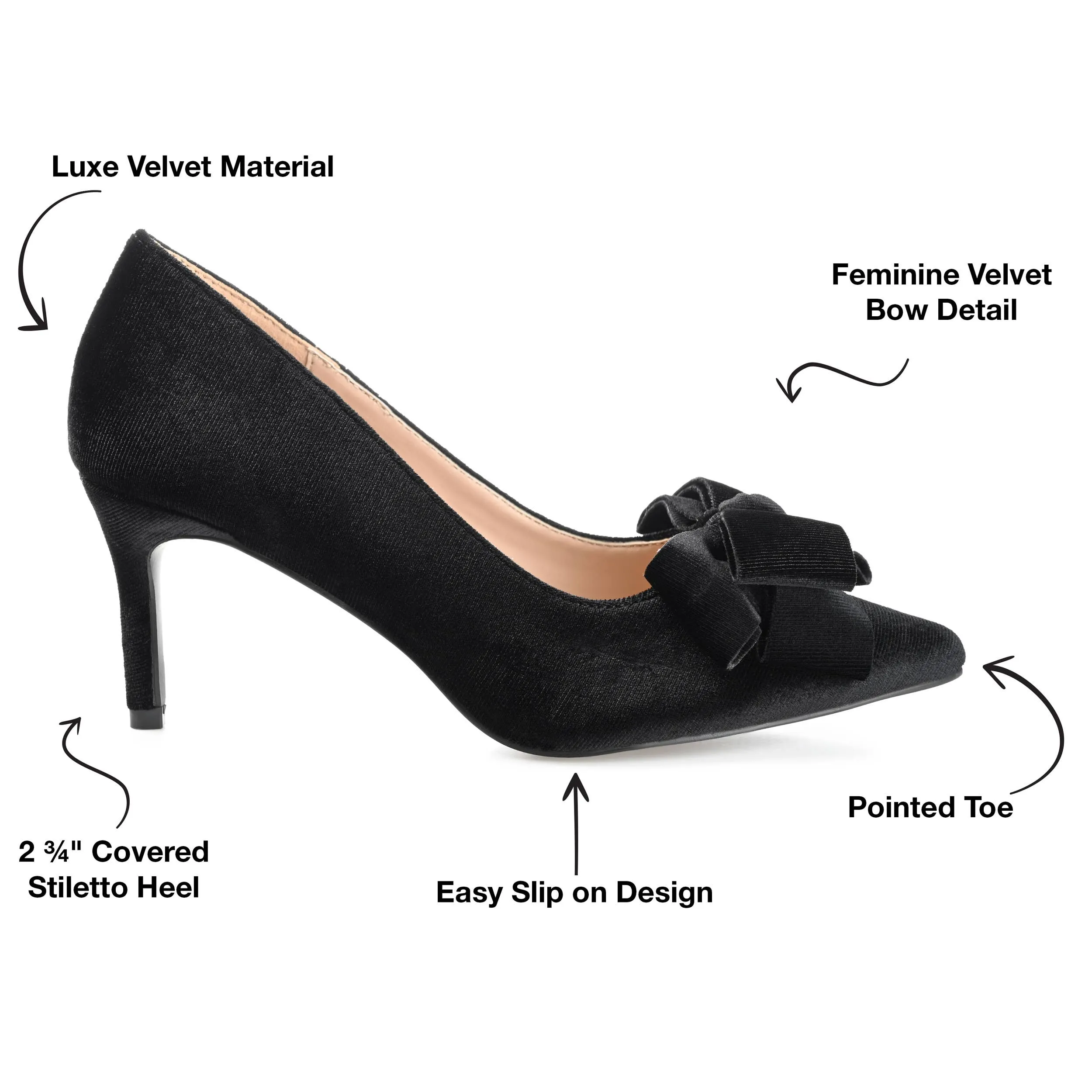 FINAL SALE: VELVET BOW PUMP