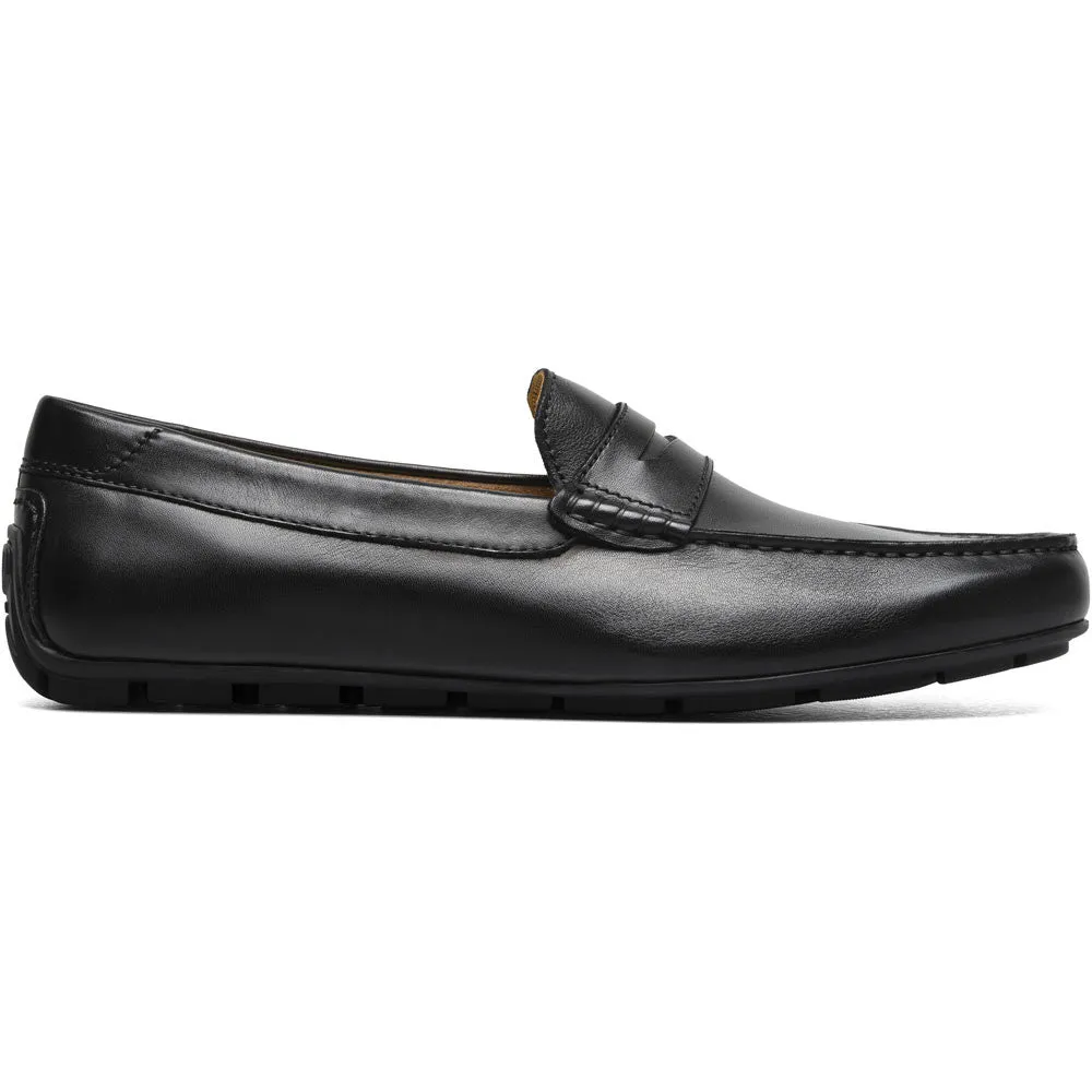 Florsheim Motor Smooth Moc Toe Penny Driver Black Men's Shoes