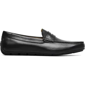 Florsheim Motor Smooth Moc Toe Penny Driver Black Men's Shoes