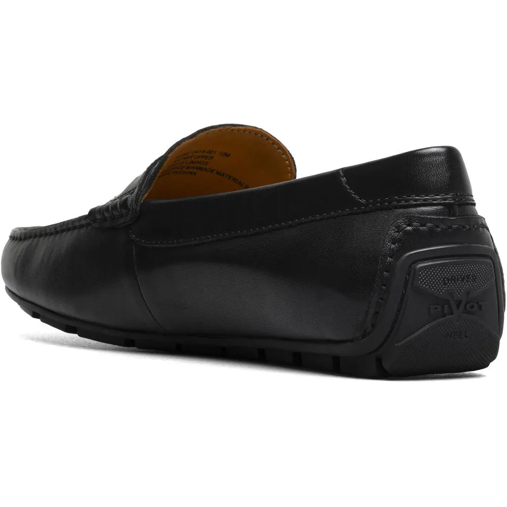 Florsheim Motor Smooth Moc Toe Penny Driver Black Men's Shoes