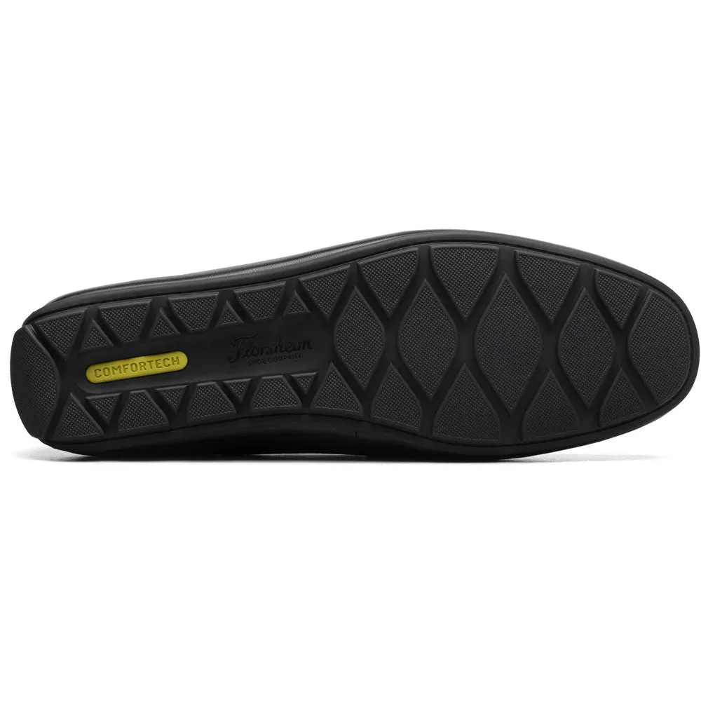 Florsheim Motor Smooth Moc Toe Penny Driver Black Men's Shoes