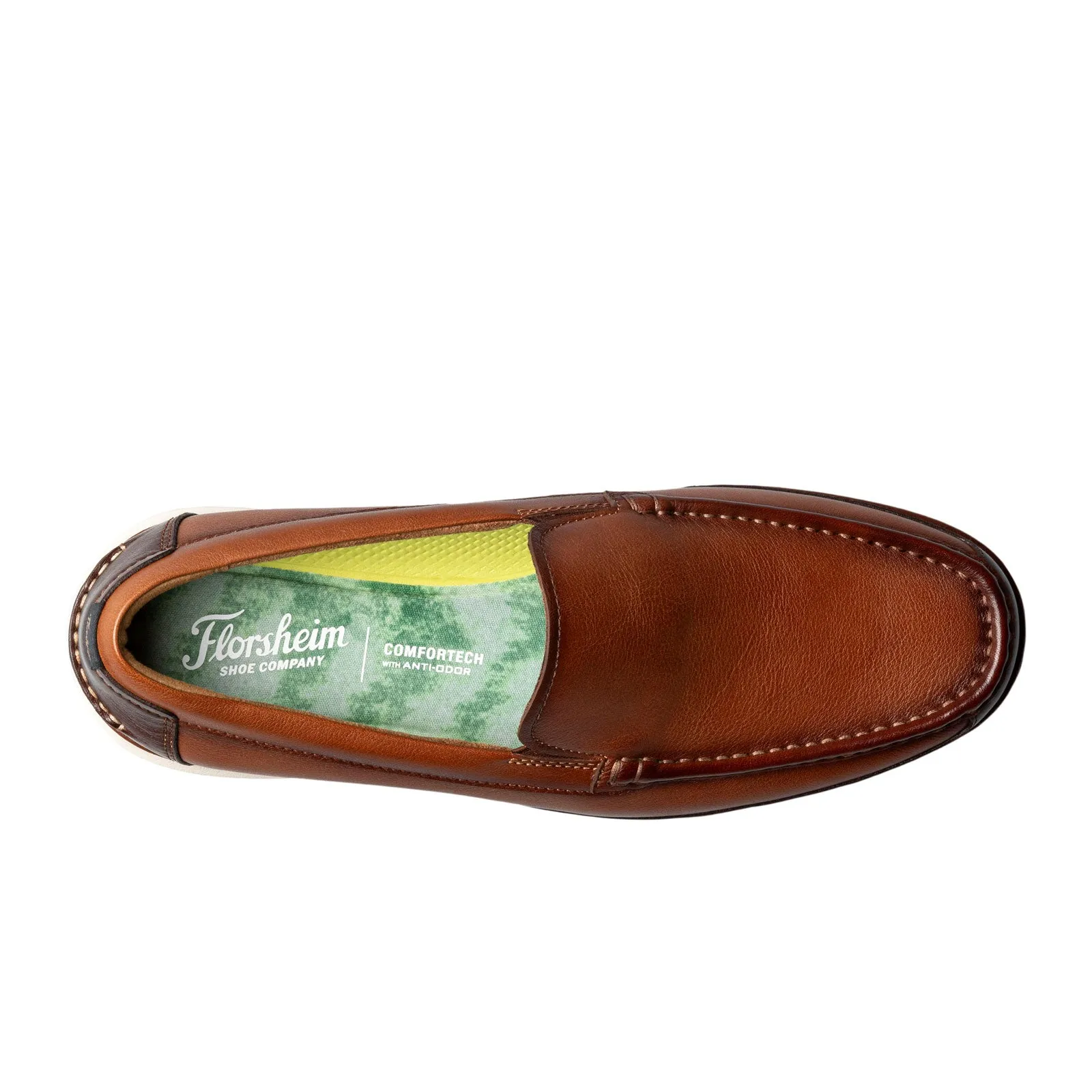Florsheim Tropics Moc Toe Venetian Slip On (Men) - Cognac/Chestnut Smooth