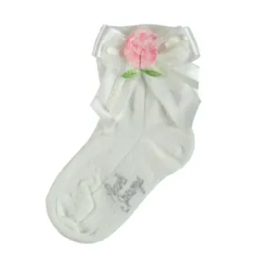 Girls Luxury White Cotton Socks