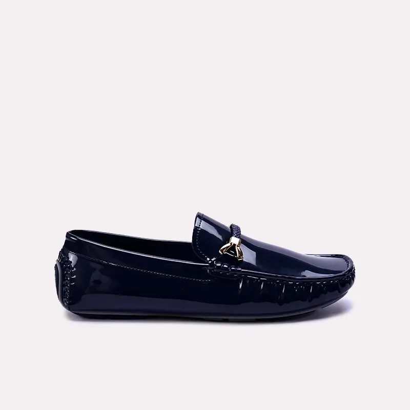 Griffith Blue Glossy Horsebit Loafers 0130870
