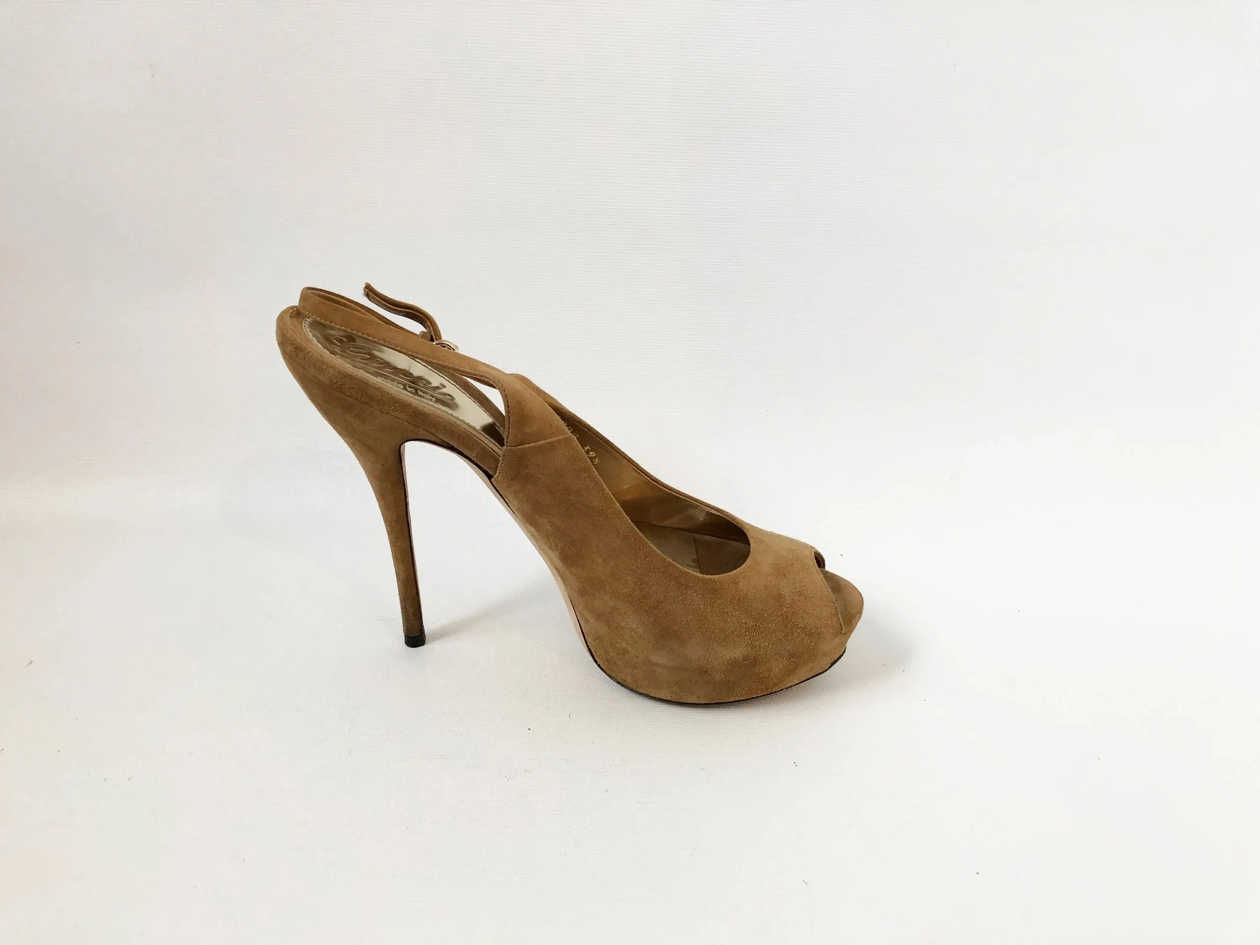 Gucci Peep Toe Platform Size 39.5 It (9.5 Us)