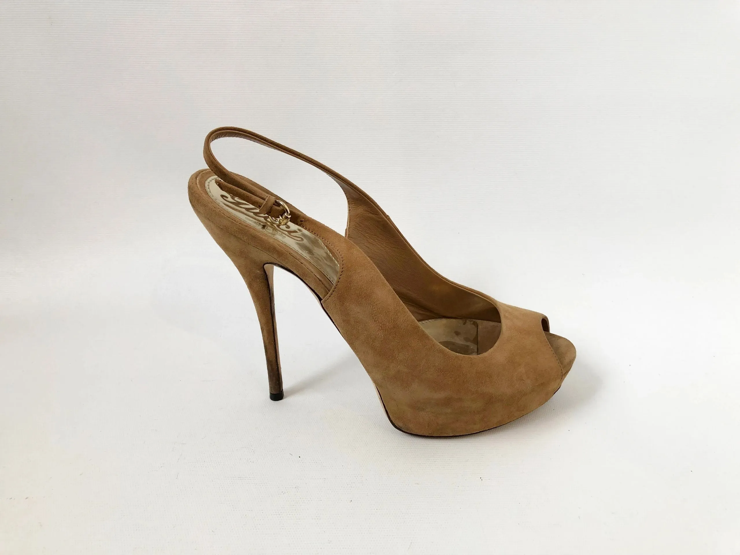 Gucci Peep Toe Platform Size 39.5 It (9.5 Us)