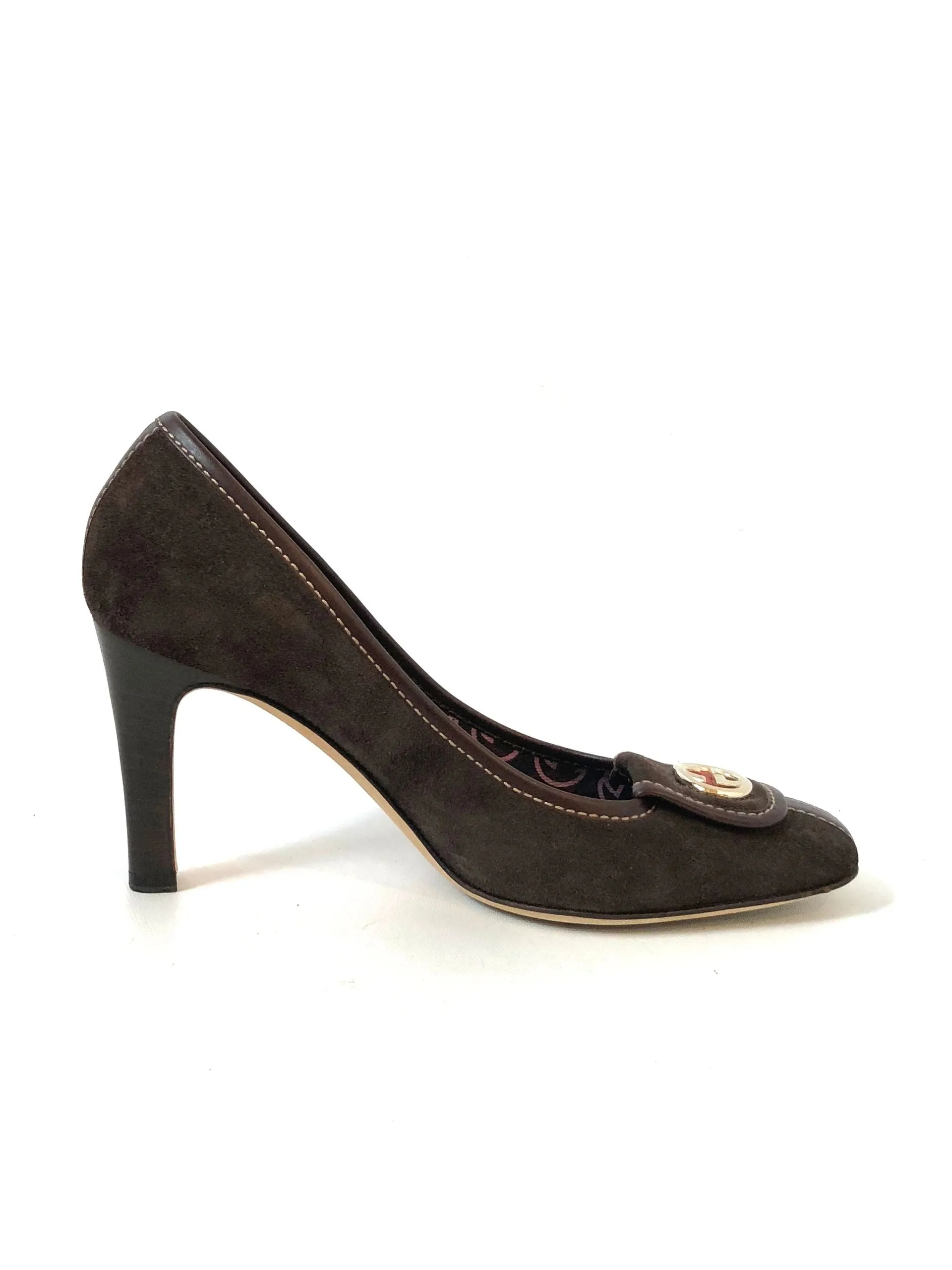 Gucci Suede Web Pump Size 7 B Us