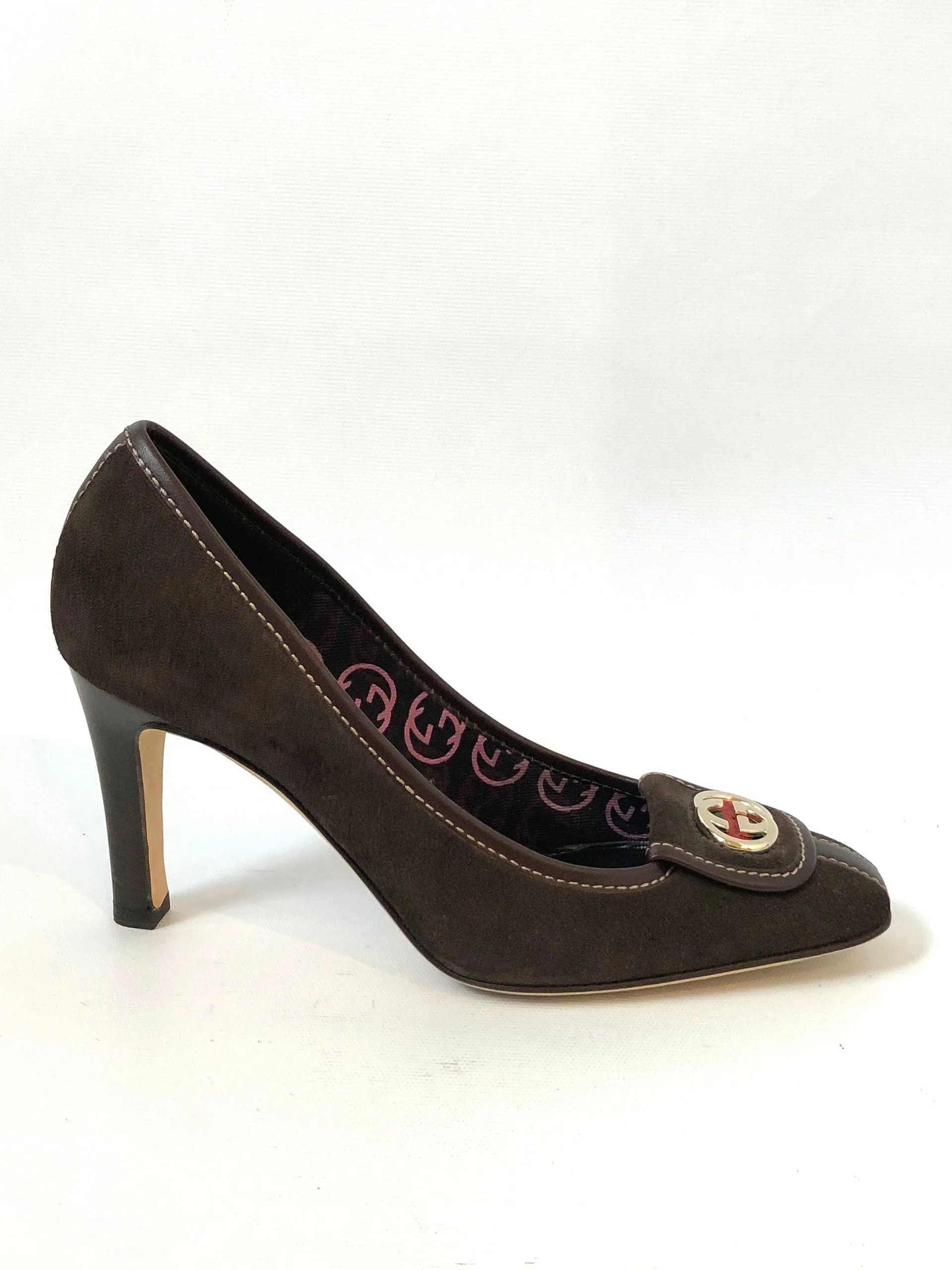 Gucci Suede Web Pump Size 7 B Us