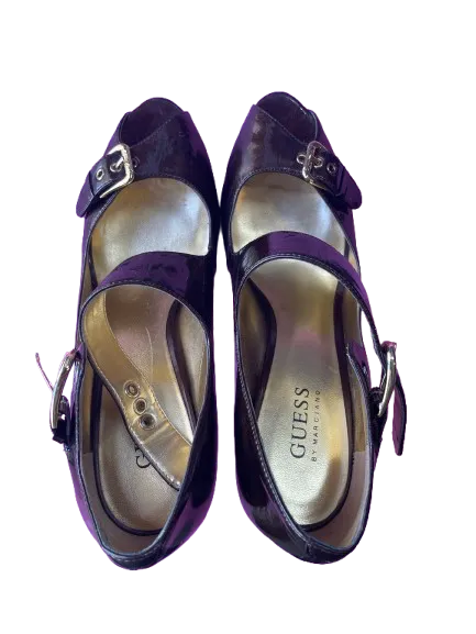 GUESS Cabana Crystal Brown Heels
