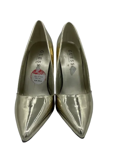 GUESS Gold Slip On Heels