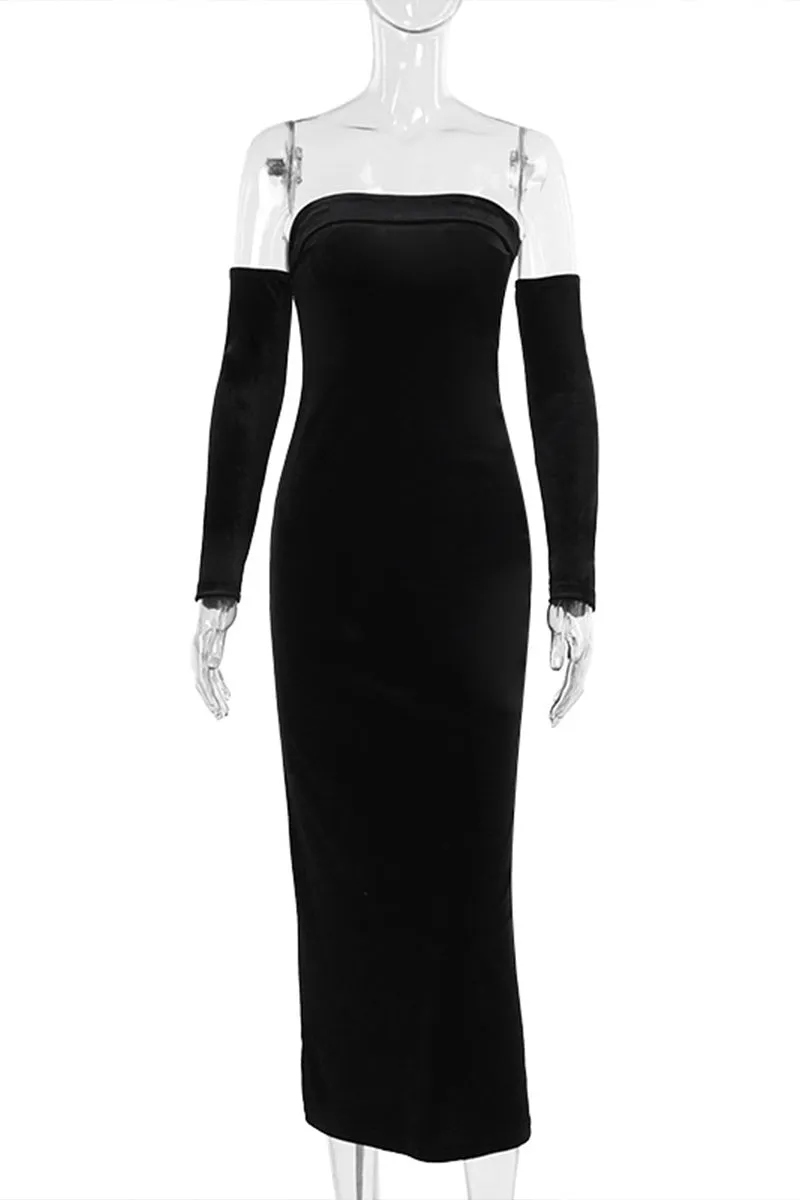 HBS1362 Velvet Vixen Off-Shoulder Dress