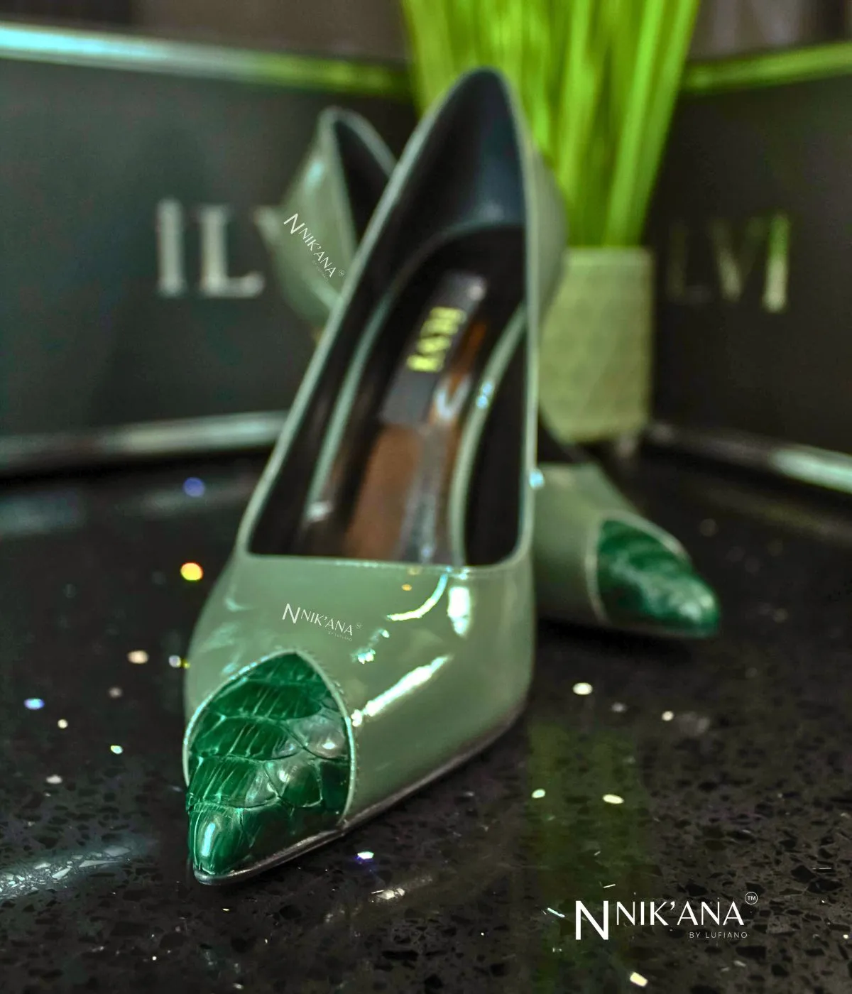 iLVi041-High Heels: Green