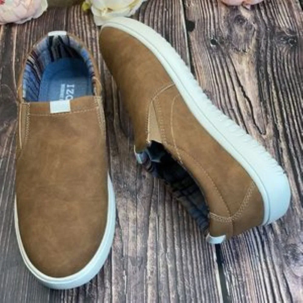 Izod Brown Jackson Slip On Sneakers 12
