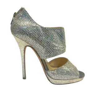 Jimmy Choo Course Glitter Private Platform Sandals Size EU 38.5