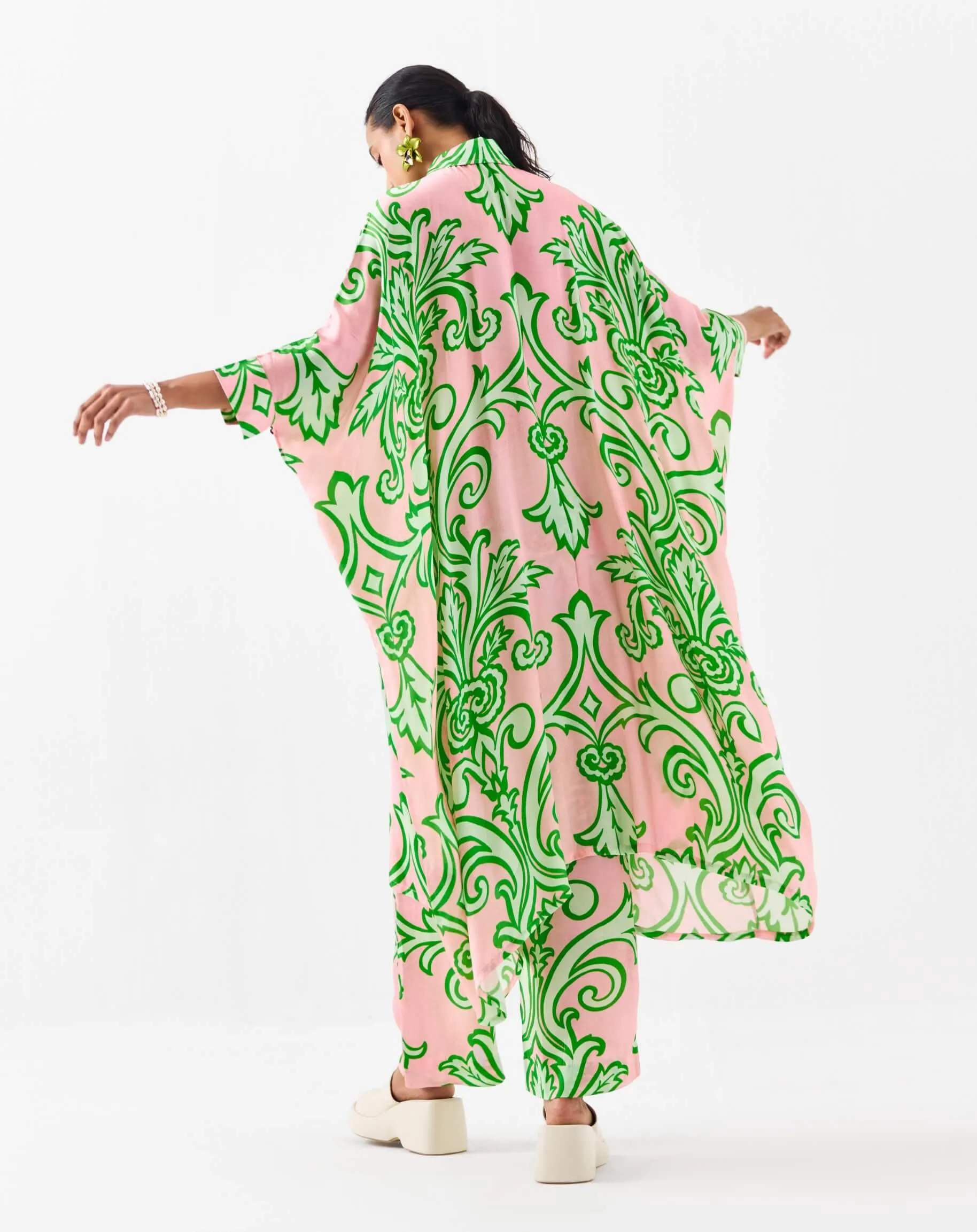 La paz front button kimono kurta and pants