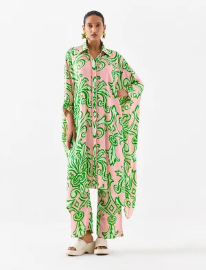La paz front button kimono kurta and pants